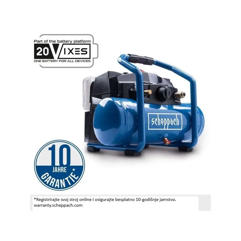 akumulatorski kompresor c-act160/6-x, 20v, 8 bara, 6l - slika 6
