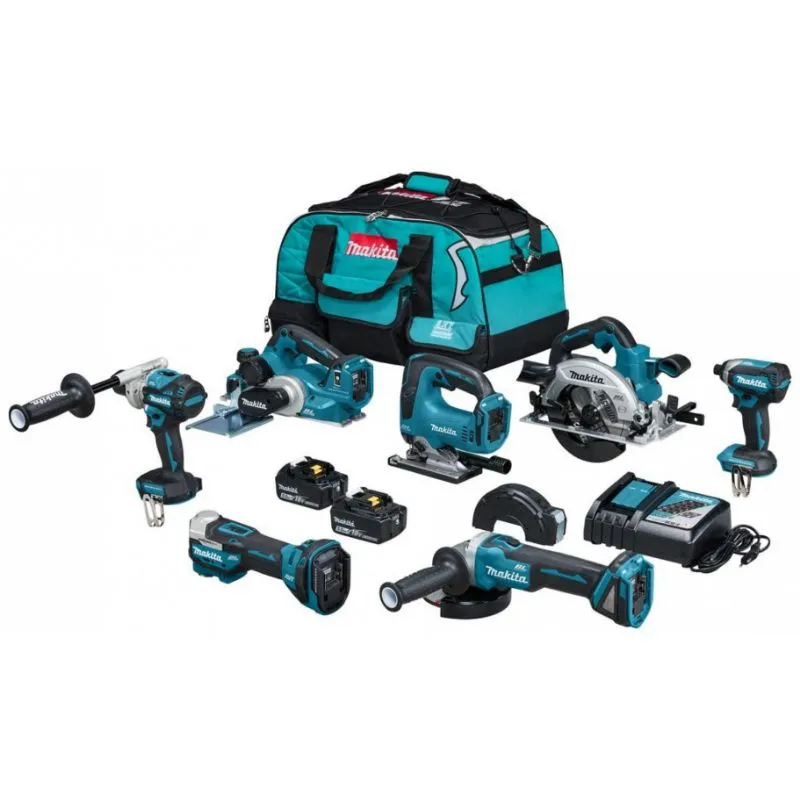 makita dlx7019tx1 18v combiset, 2 x 5.0 ah baterija s brzim punjačem - slika 3