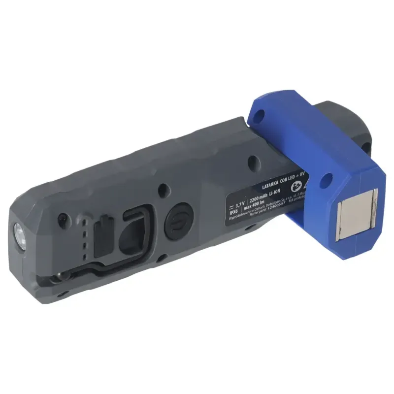 svjetiljka cob led + smd led + uv, 400lm, kuka, magnet - slika 3