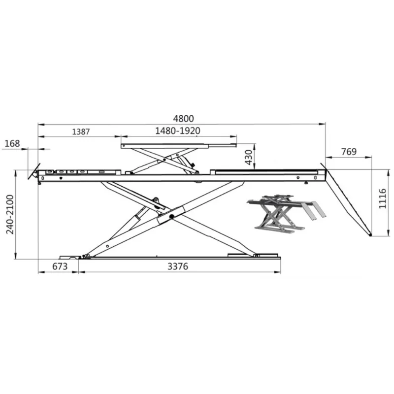 škarasta dizalica za optiku kotača, 4 t, 400v - slika 3