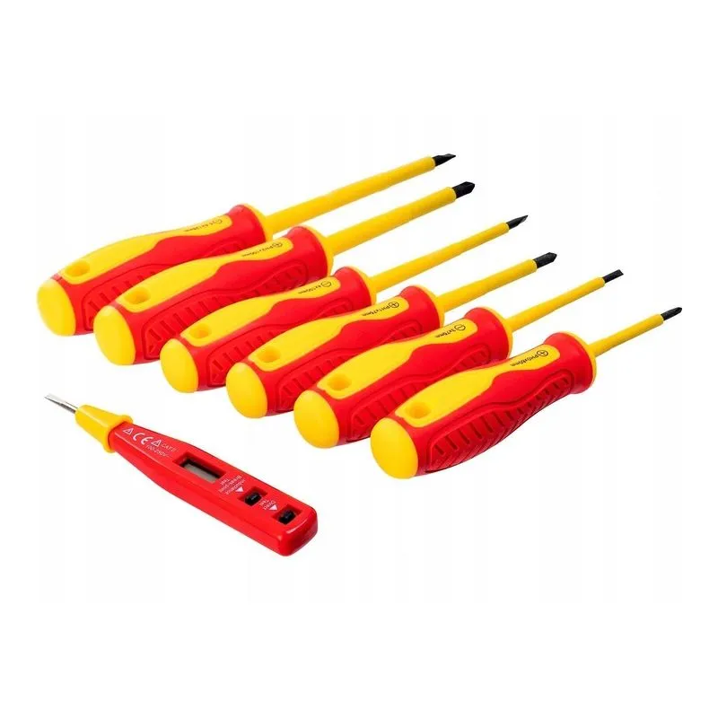set električarskih odvijača + tester en60900 - slika 2