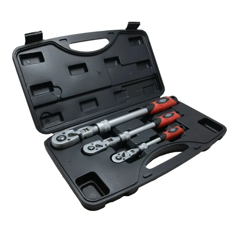 set teleskopskih račni sa gibljivom glavom, 1/4", 1/2", 3/4" - slika 2