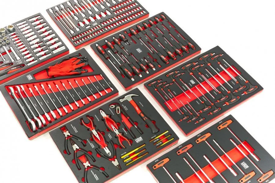crveni set od 262 komada premium alata za kolica, 7 uložaka - slika 2