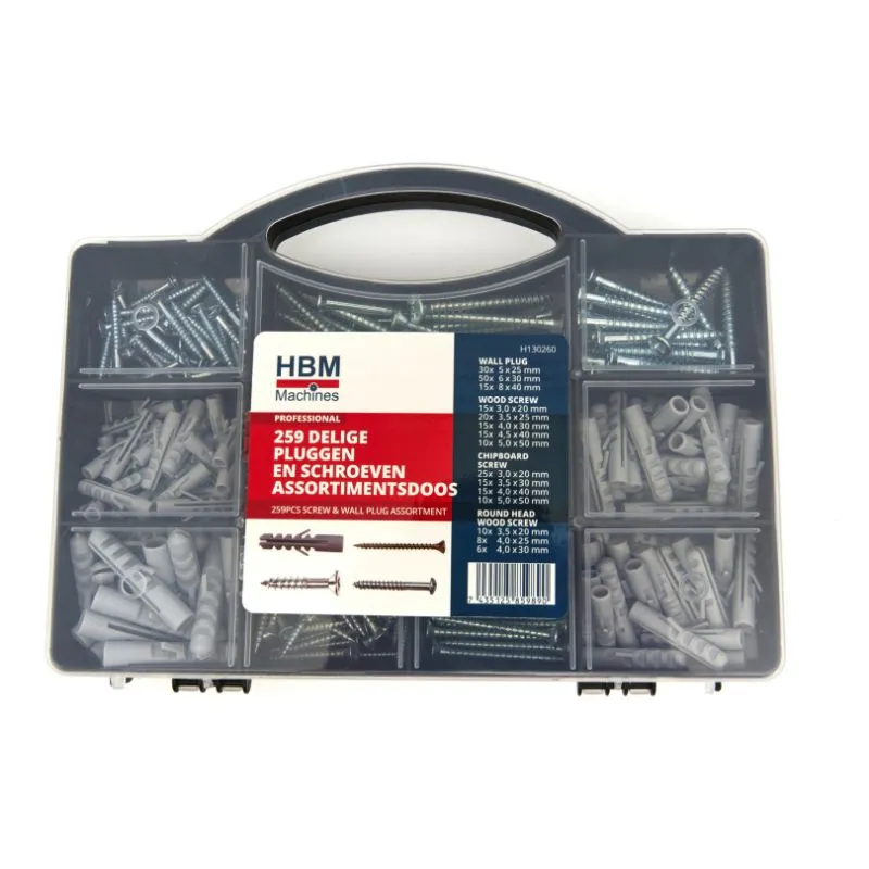set od 259 komada tipli i vijaka - slika 2