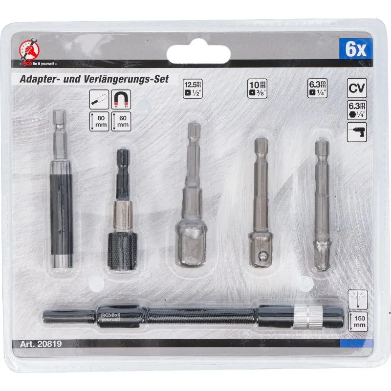 set adaptera i produžetaka | za električne bušilice | 6 kom - slika 4