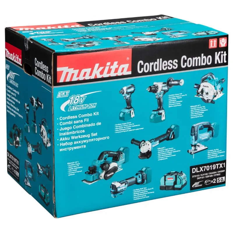 makita dlx7019tx1 18v combiset, 2 x 5.0 ah baterija s brzim punjačem - slika 4