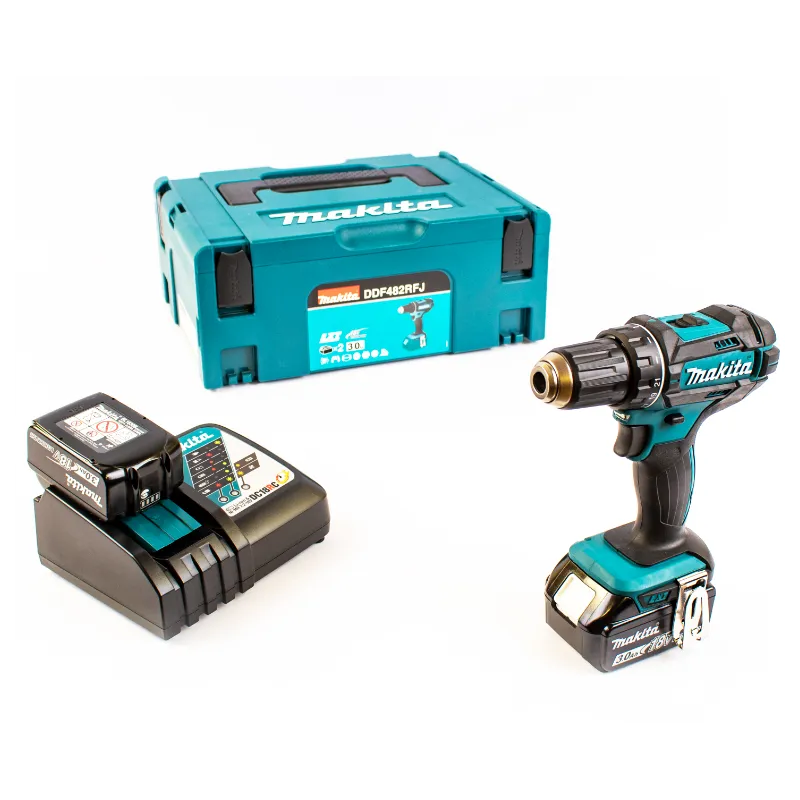 Makita aku bušilica - odvijač DDF482RFJ Li-ion 2x18V, 3,0 Ah, 13 mm, 6 - Prelog