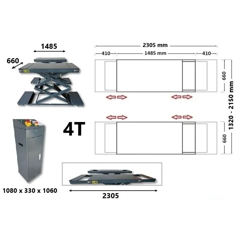 škarasta dizalica ukopna , 4t, 400v - slika 5