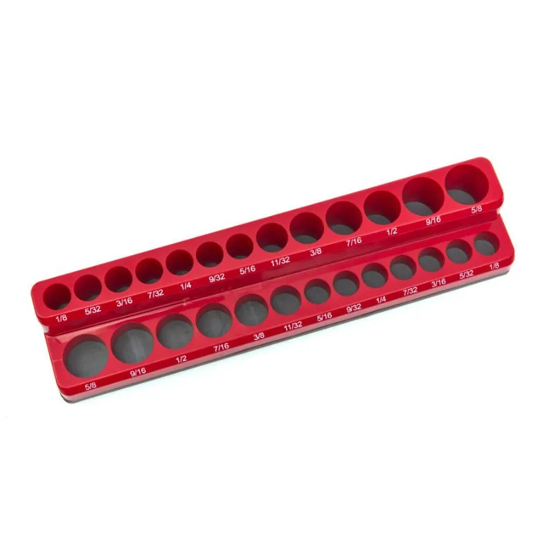 magnetski držač nasadnih ključeva za 26 komada 1/4" inch, crveni - slika 4