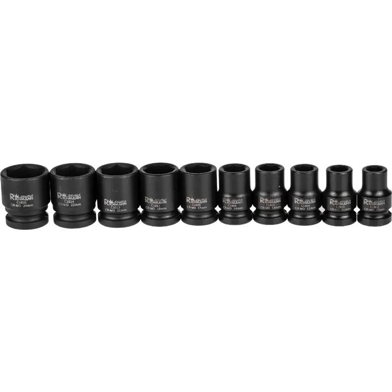 set udarnih kratkih nasadnih ključeva od 10 do 24 mm, 1/2" - slika 4
