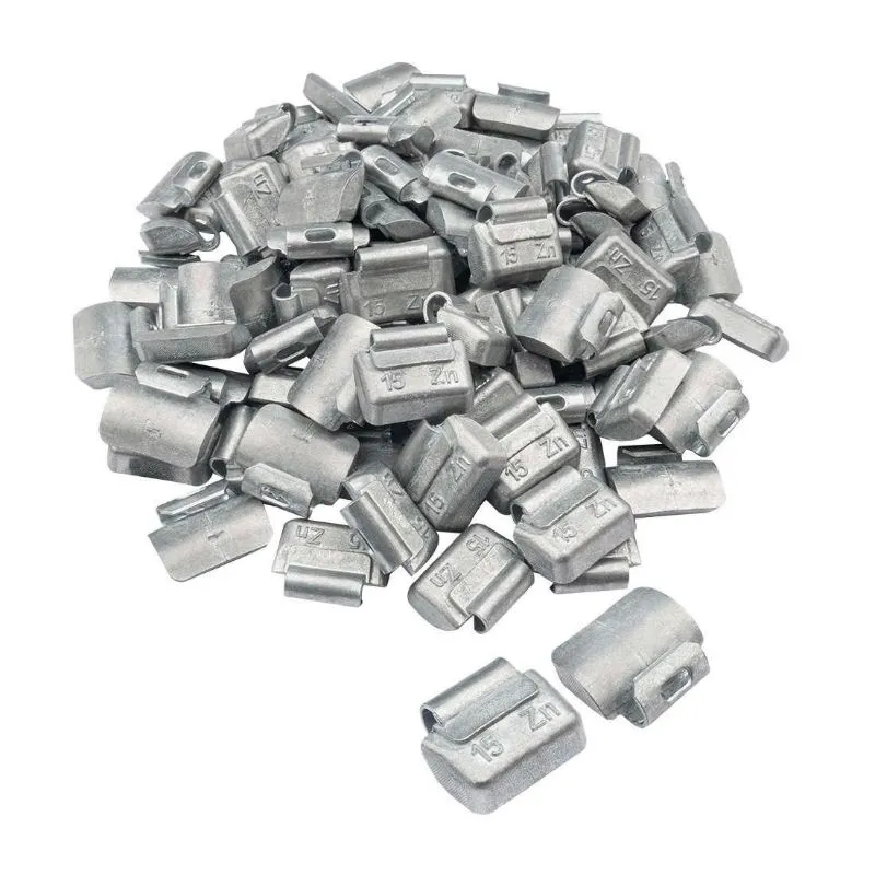 clip on utezi za čelične felge, 15 g, 100 kom, cink - slika 2