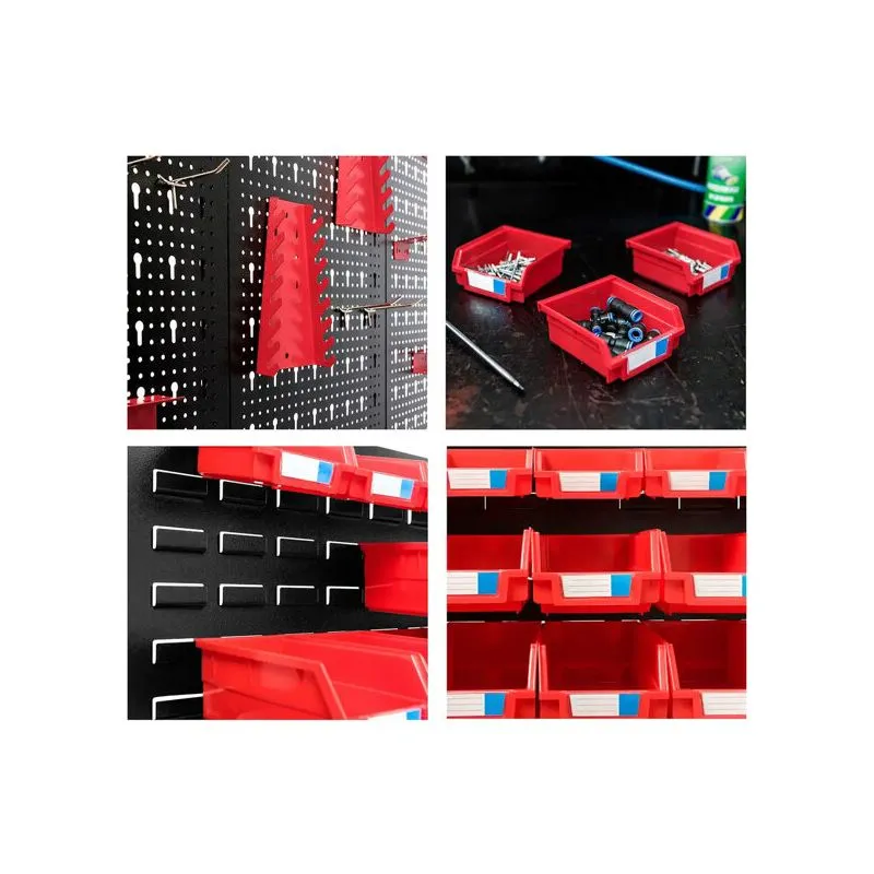 perforirani metalni panel sa 30 komada kutija i nosača - slika 6