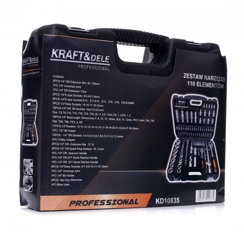 set alata 1/2", 1/4", 101 komada - slika 2