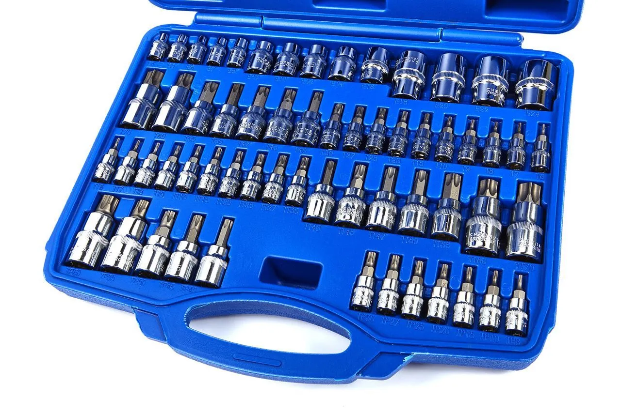 unutrašnji i vanjski torx nasadni ključevi, 60 komada - slika 2