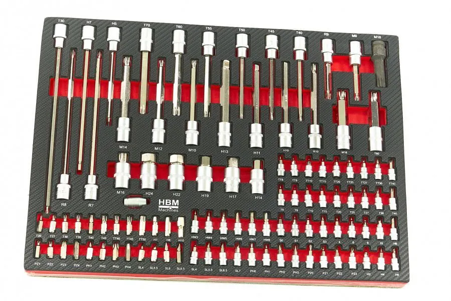 crveni set od 262 komada premium alata za kolica, 7 uložaka - slika 6