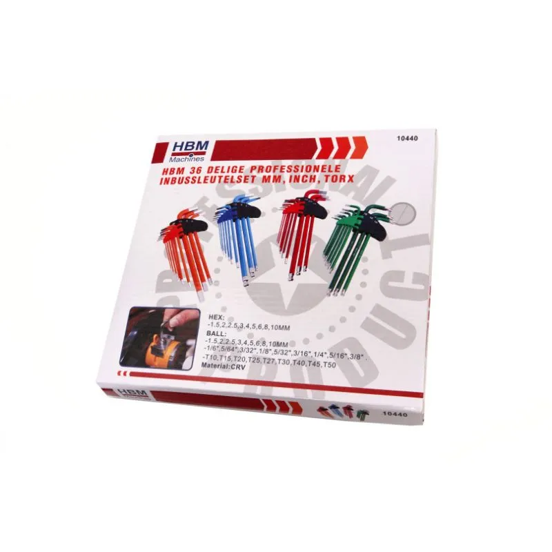 imbus ključevi set od 36 komada mm, inch, torx - slika 6