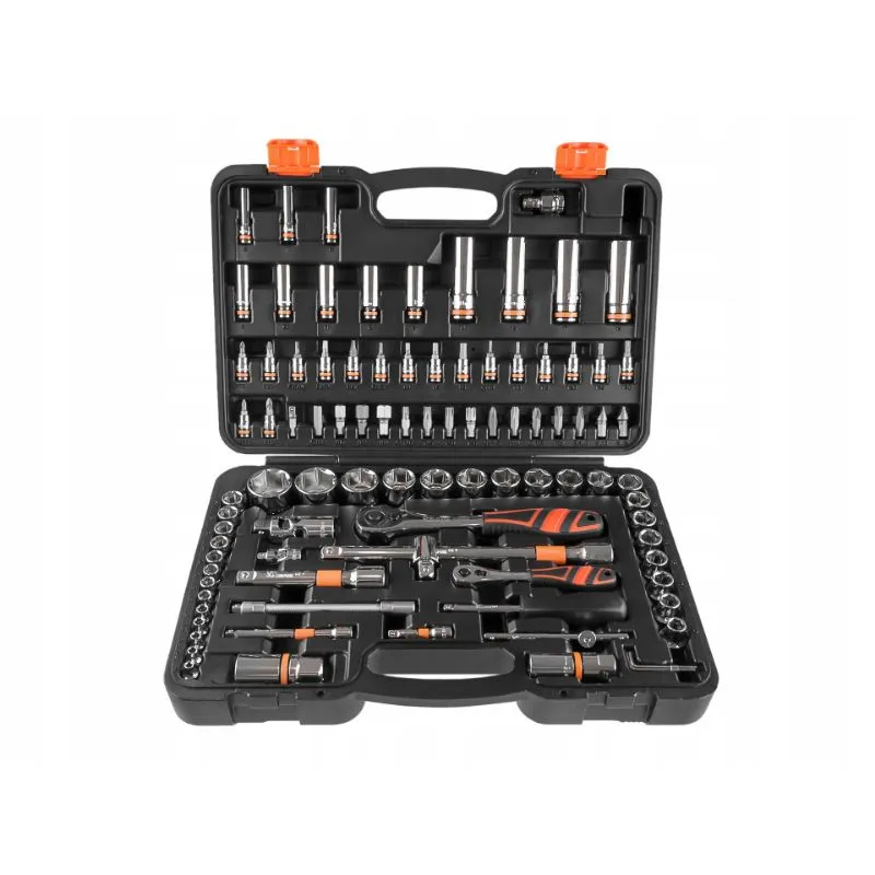 set nasadnih ključeva 1/2" i 1/4", 92 komada - slika 1
