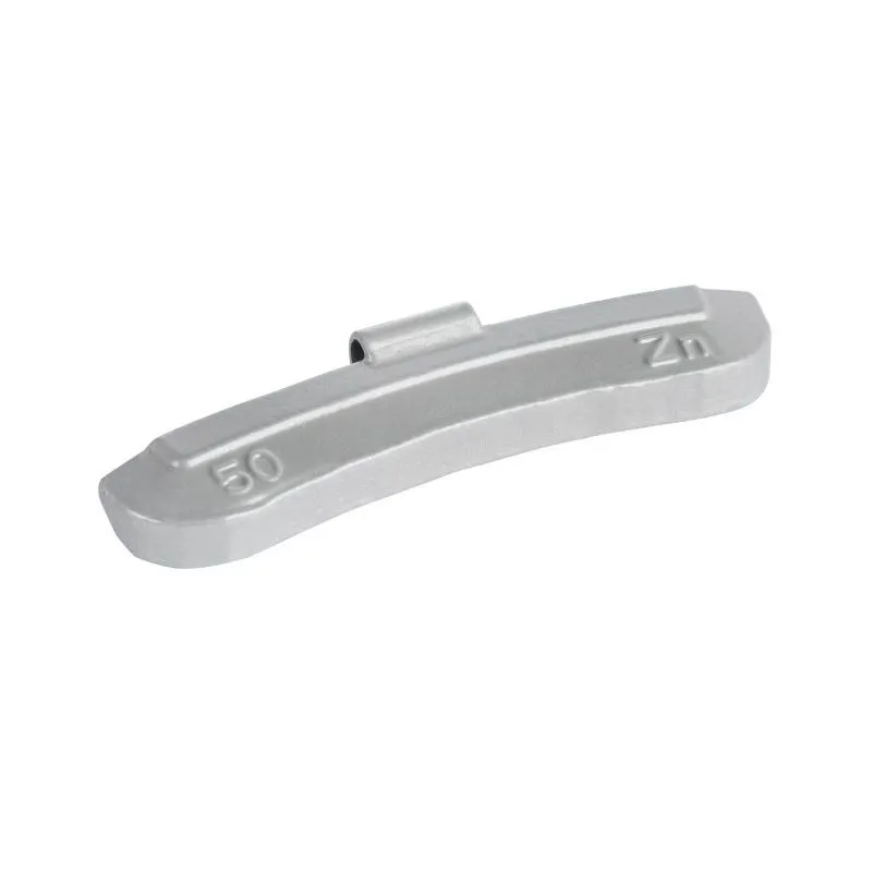 clip on utezi za čelične felge, 50 g, 50 kom zinc - slika 1