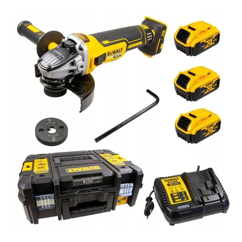 dewalt kutna brusilica, 125 mm, 18v , 3 kom 5,0ah baterija , kofer tst - slika 3