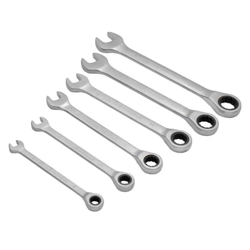 set kombiniranih ključeva s čegrtaljkom - 8 do 19 mm - 6 komada - slika 5