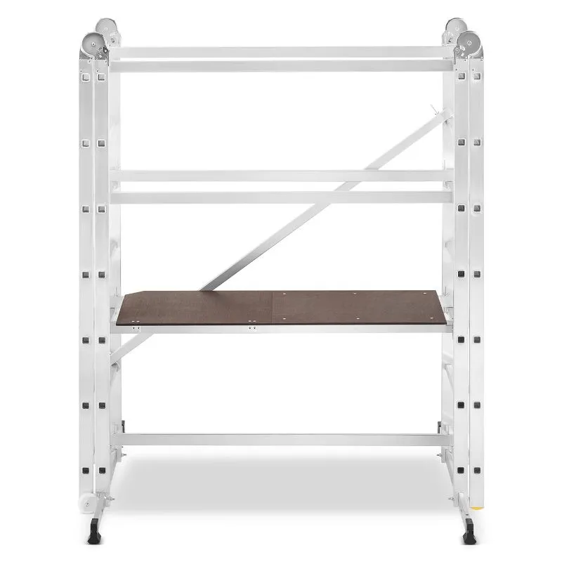 mobilna aluminiska zglobna skela, 4m, 150 kg - slika 7
