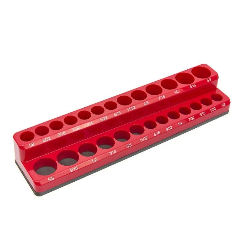 magnetski držač nasadnih ključeva za 26 komada 1/4" inch, crveni - slika 3