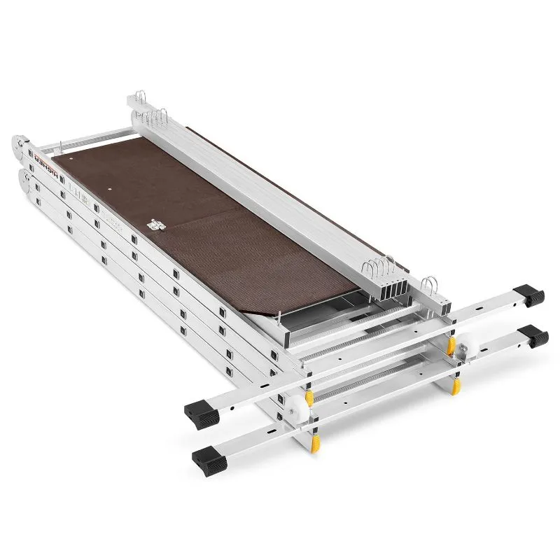 mobilna aluminiska zglobna skela, 4m, 150 kg - slika 6