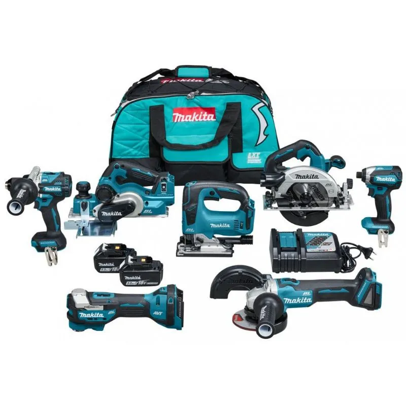 makita dlx7019tx1 18v combiset, 2 x 5.0 ah baterija s brzim punjačem - slika 2