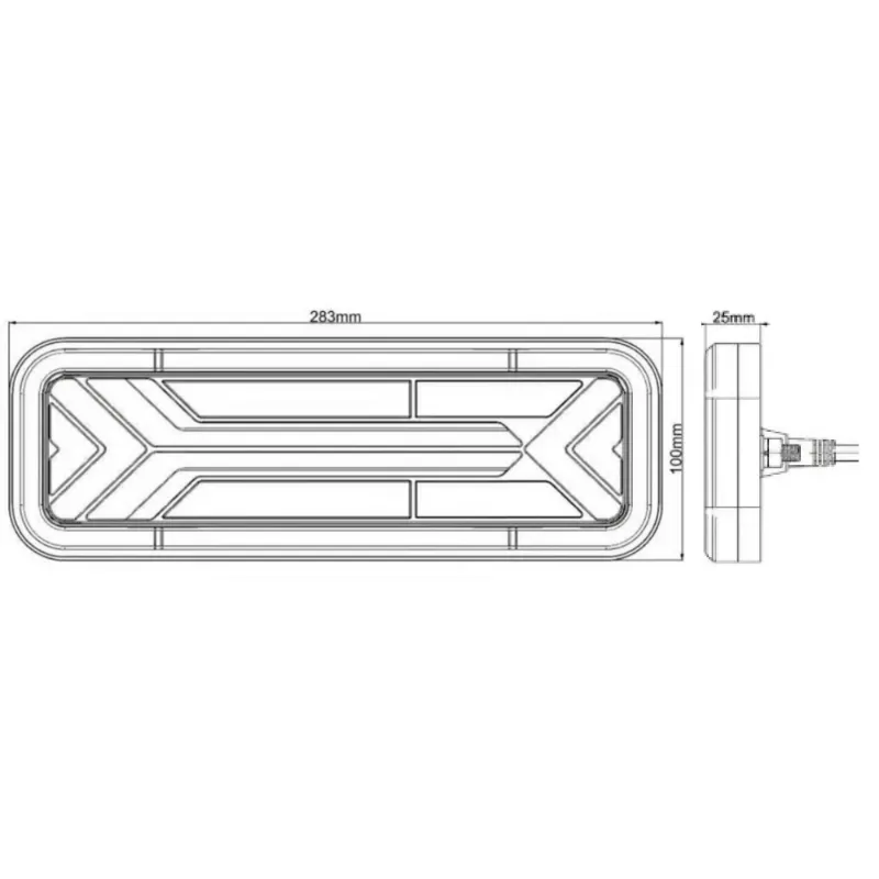 led stražnje svjetlo s dinamičnim indikatorom + 0,3 m kabel - slika 4