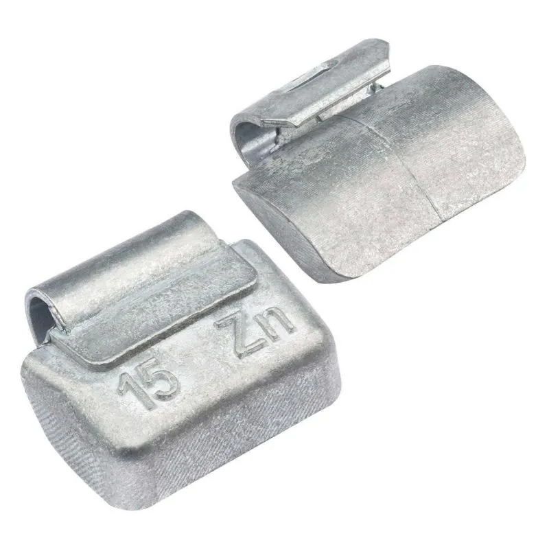 clip on utezi za čelične felge, 15 g, 100 kom, cink - slika 3
