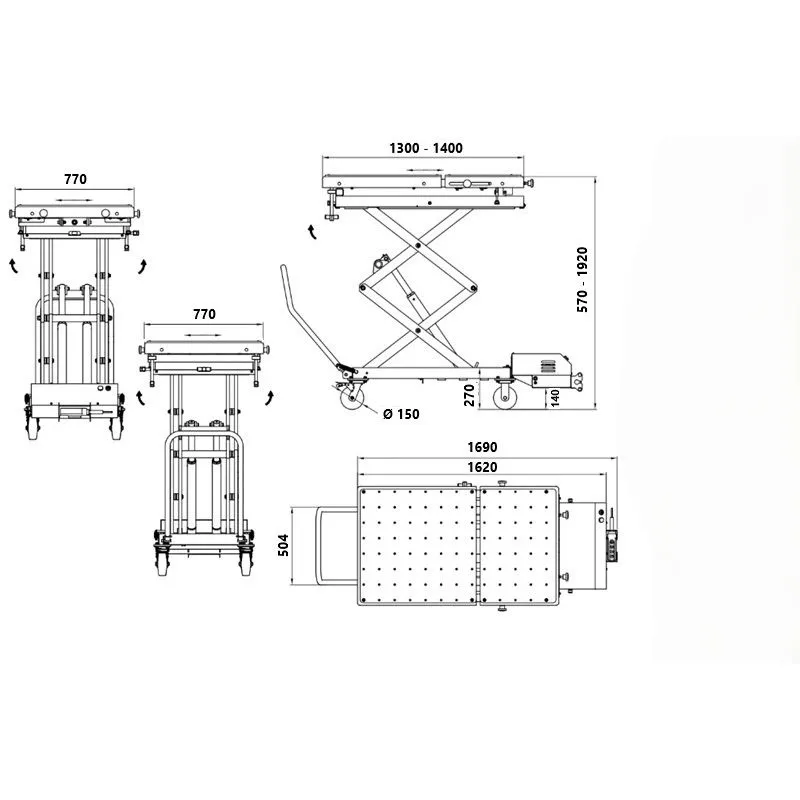mobilni podizni stol 1200kg - slika 3