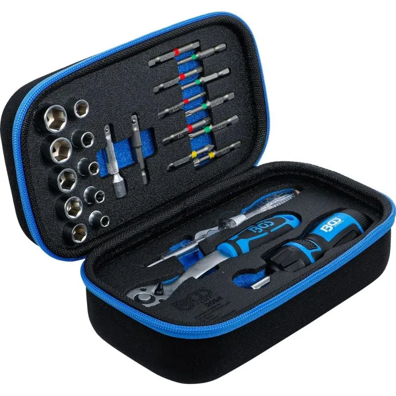 set nasadnih ključeva 1/4" 26 dijelova s 90-zubnom čegrtaljkom i t-ruč - slika 3