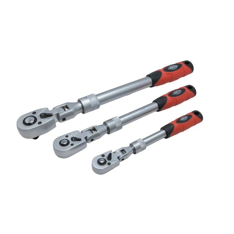 set teleskopskih račni sa gibljivom glavom, 1/4", 1/2", 3/4" - slika 3