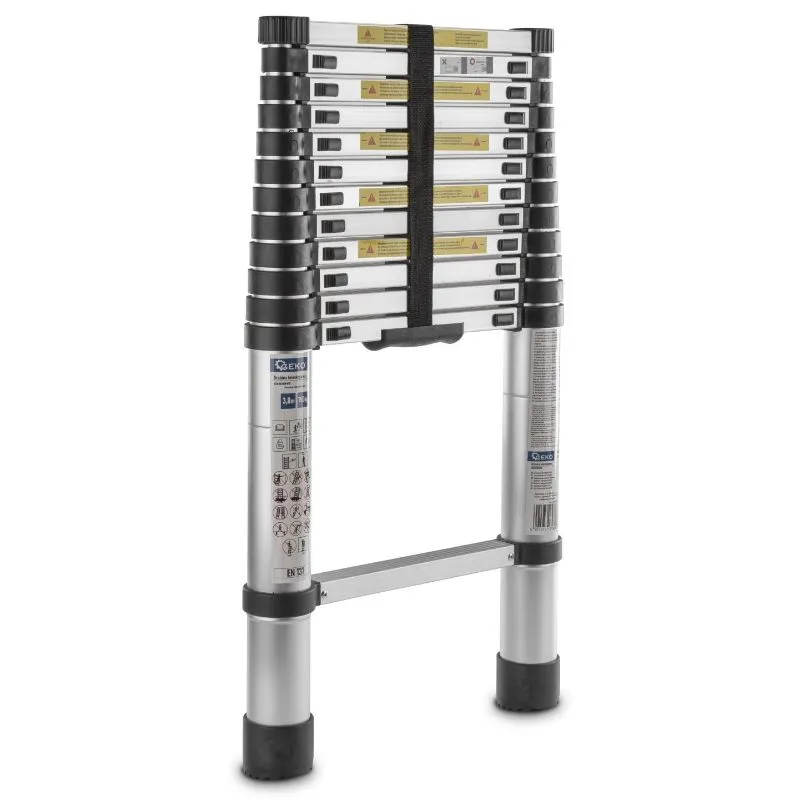 aluminijske teleskopske ljestve 3,8 m 150 kg - slika 2