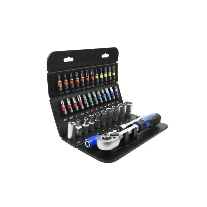 set nasadnih ključeva i bitov, 37 komada, 1/4" - slika 3