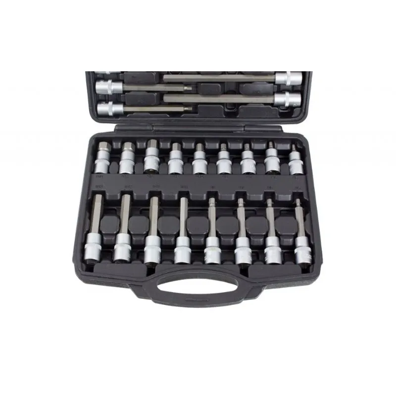 set hex nasadnih ključeva, h5 - h19, 1/2", 30 komada - slika 2
