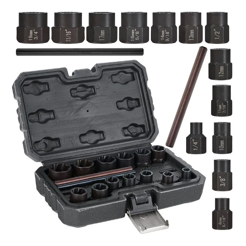 set izvlakača vijaka 6-19 mm, 15 komada - slika 2