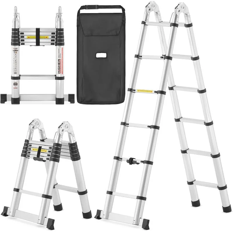 dvostrane teleskopske aluminijske ljestve od 380 cm - slika 10