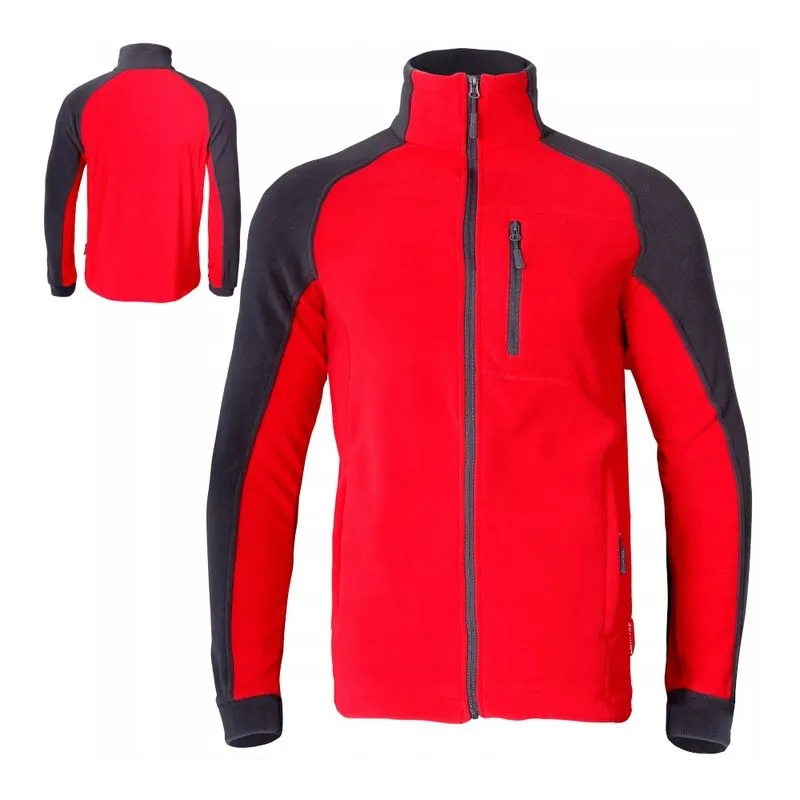 jakna od flisa crveno-crna, 2xl - slika 3