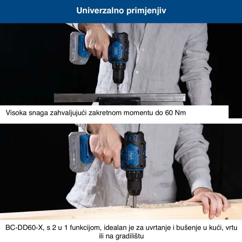 akumulatorska bušilica/odvijač bc-dd60-x - slika 11