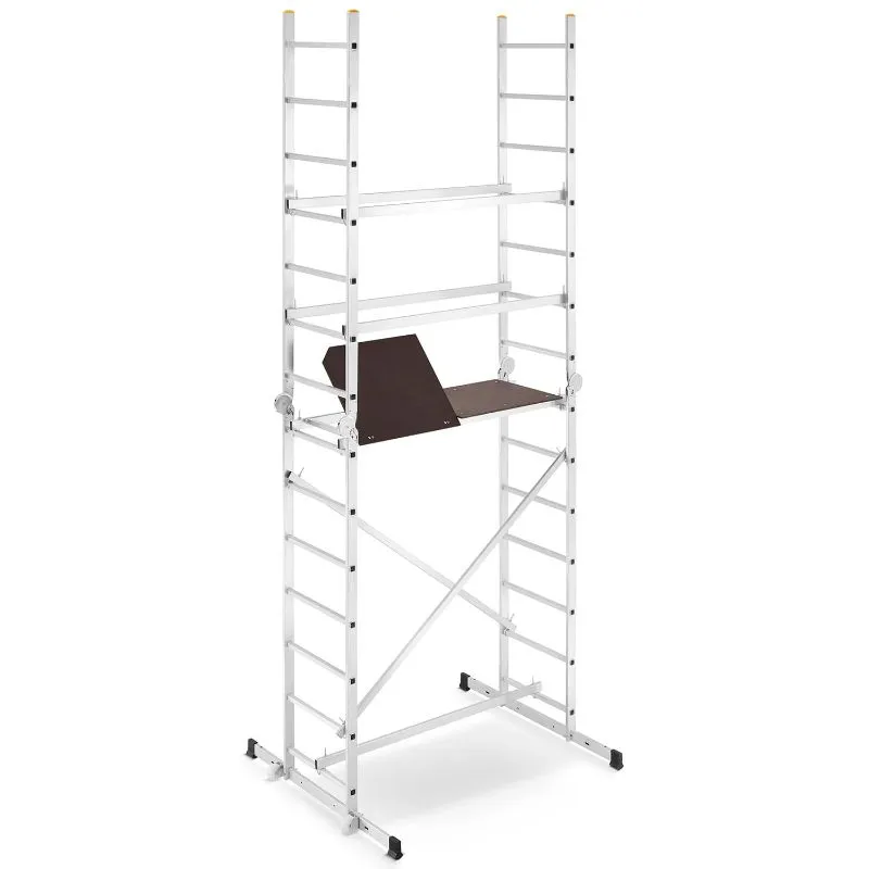mobilna aluminiska zglobna skela, 4m, 150 kg - slika 10
