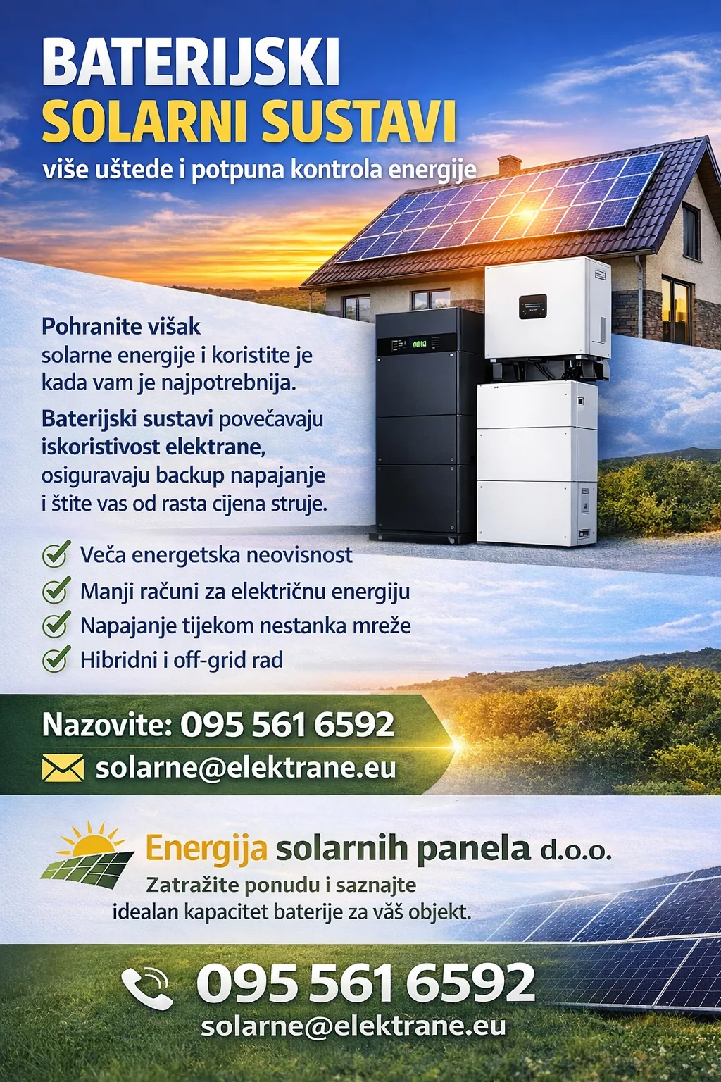 hibridna solarna elektrana 8 kw s deye inverterom i baterijom - slika 3