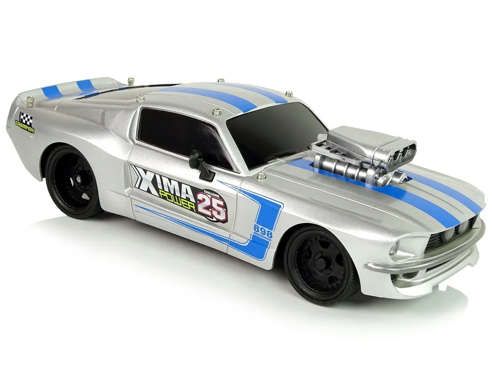 auto na daljinsko upravljanje 1:16 stripes pilot - sivi - slika 3