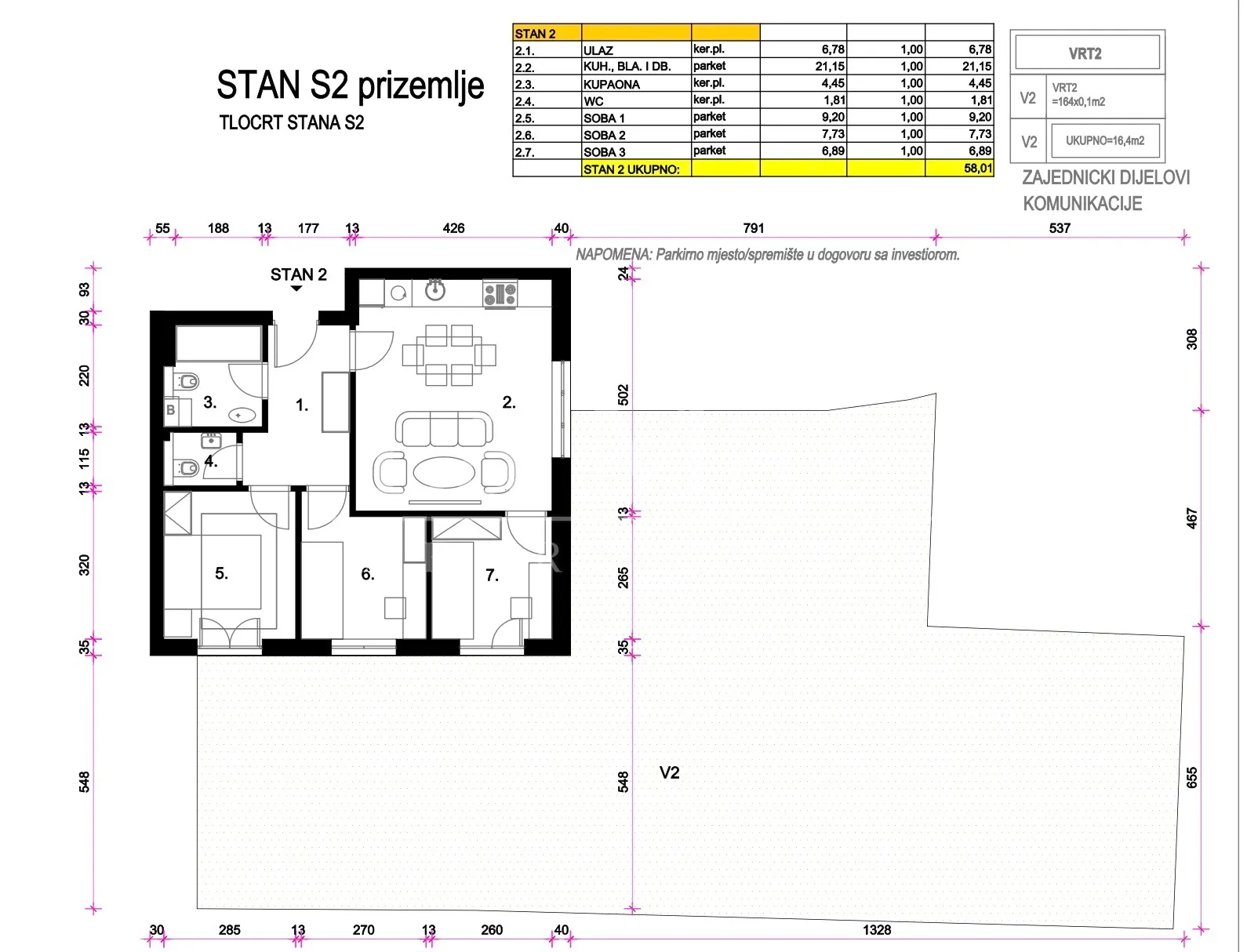 resnik - novogradnja- s2 stan u prizemlju sa vrtom - slika 3