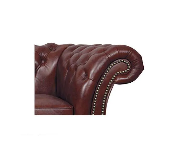 chesterfield garnitura winfield basic leather | 4-sjedišta | red - slika 2