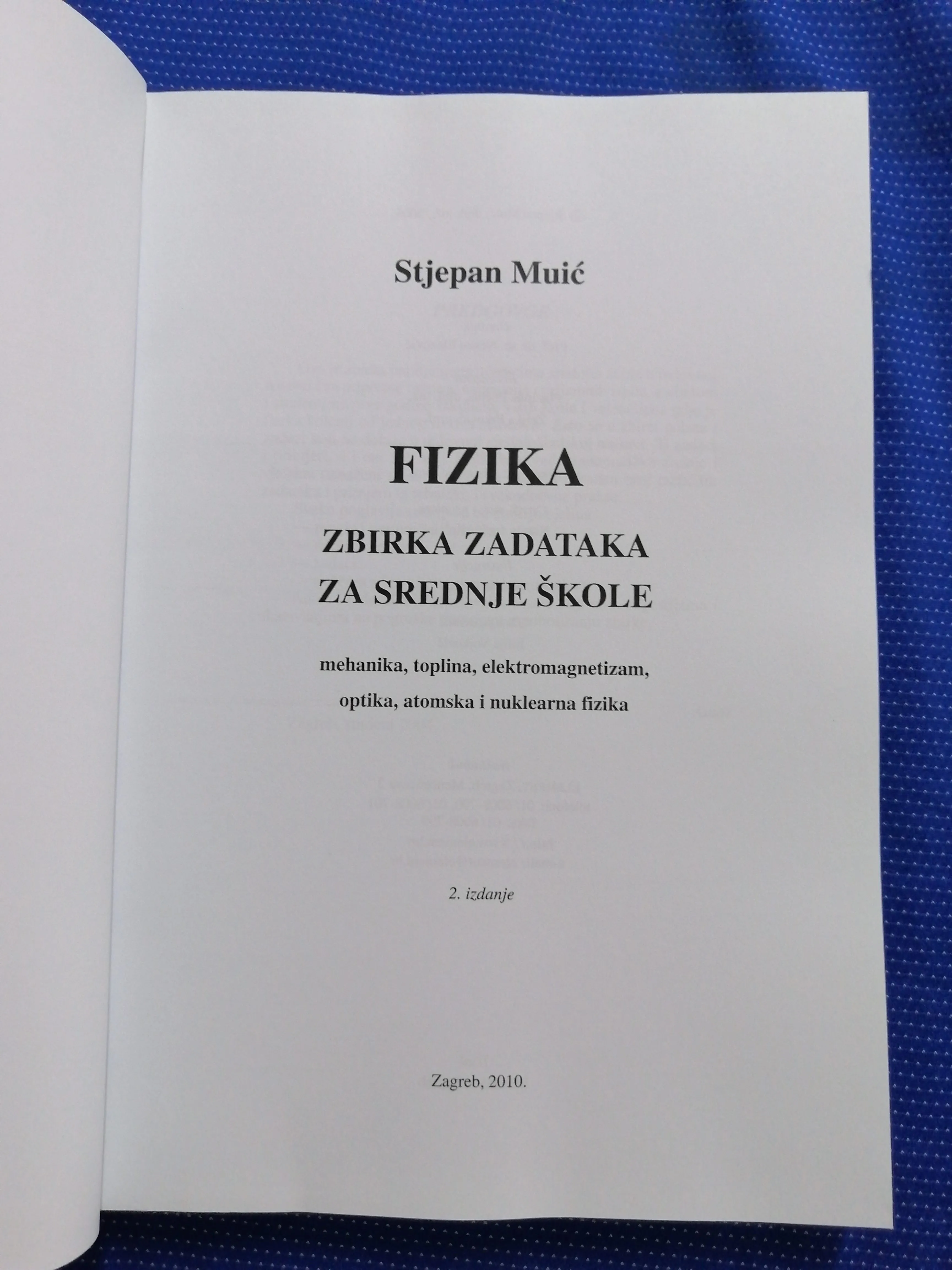 stjepan muić – fizika : zbirka zadataka za srednje škole - slika 2