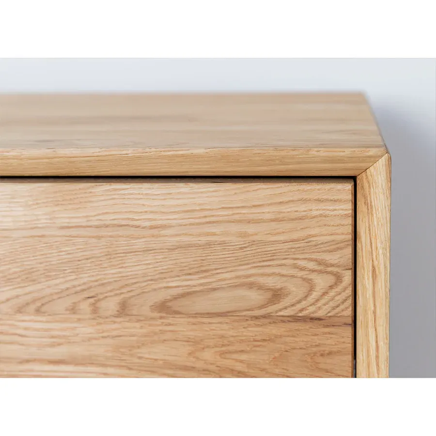 komoda modern loft 101x45cm, materijal: masivno drvo hrast - slika 5