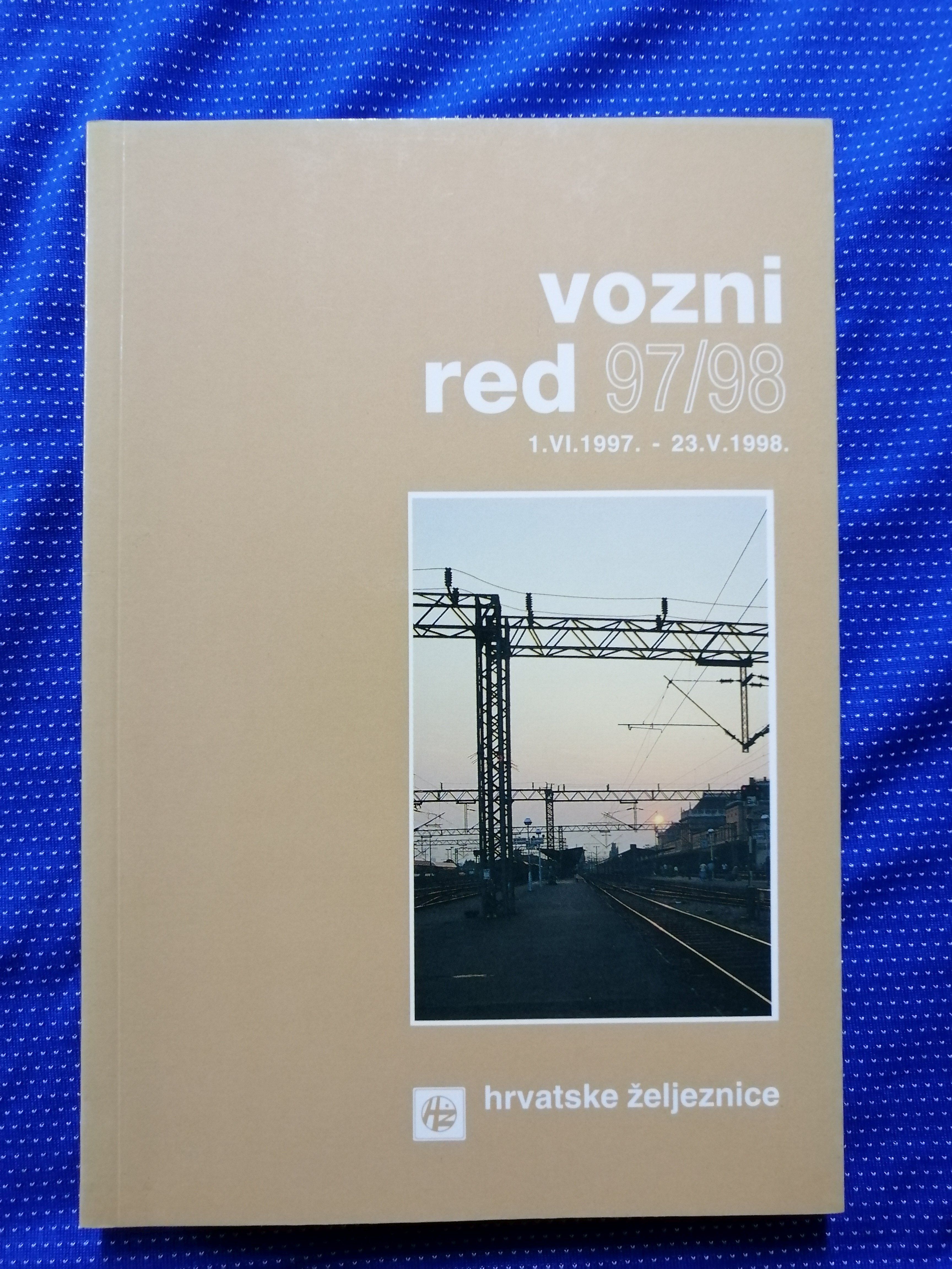 Hrvatske željeznice – Vozni red 1998-1999. [B104] - Zagreb