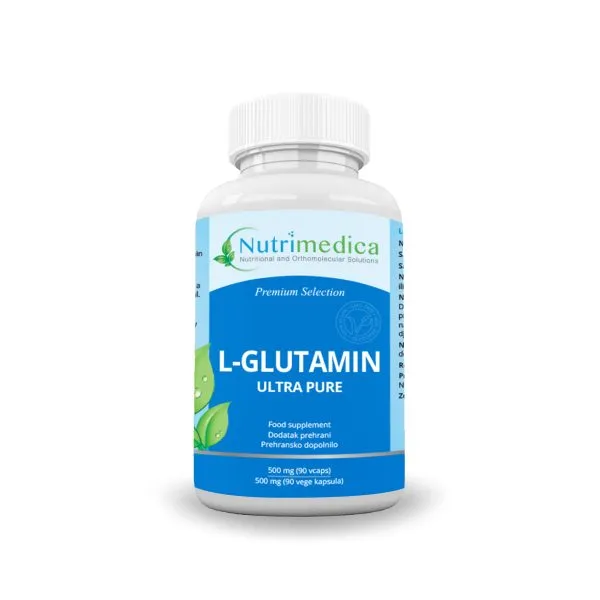 l-glutamin aminokiselina ultra čista 500 mg, 90 vcapsula - slika 2