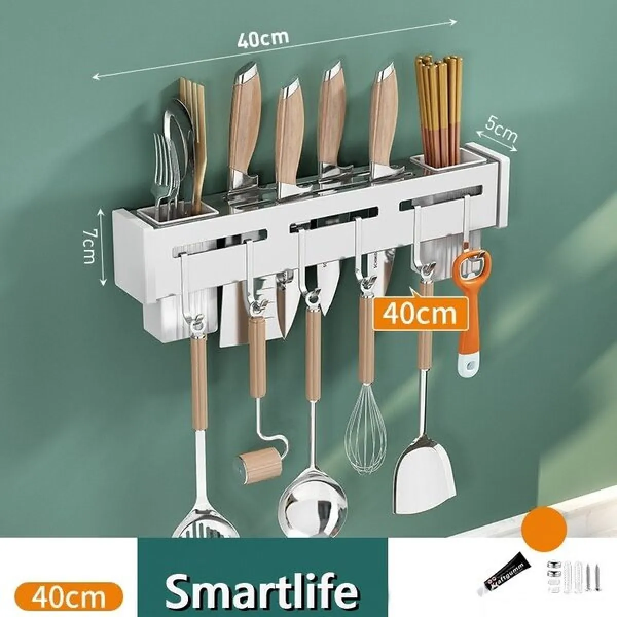 višenamjenski zidni organizator za kuhinju - smartlife - slika 2